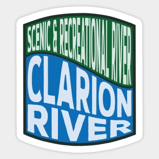 Clarion River Scenic and Recreational River wave Sticker